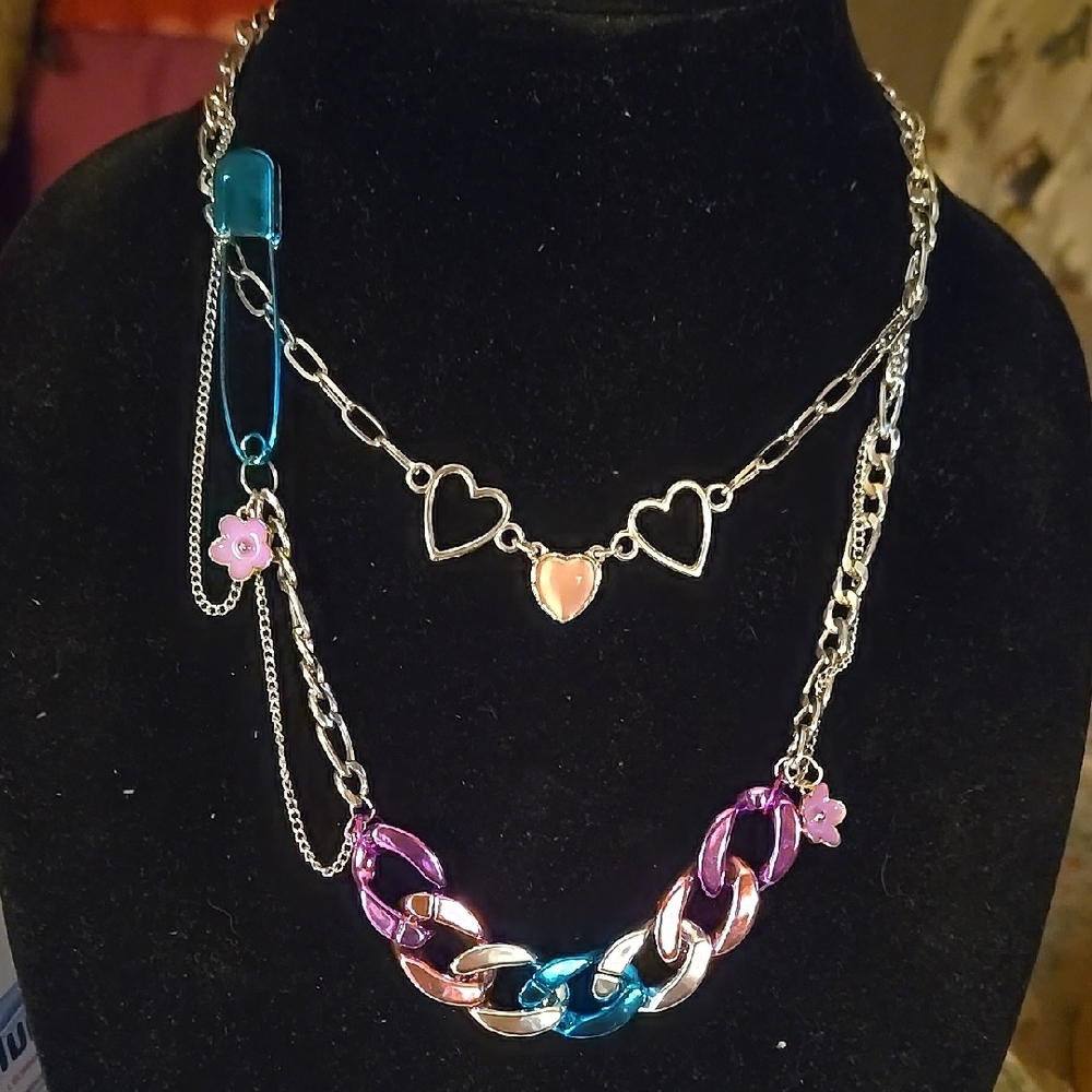 Colorful Metal And Resin Chain